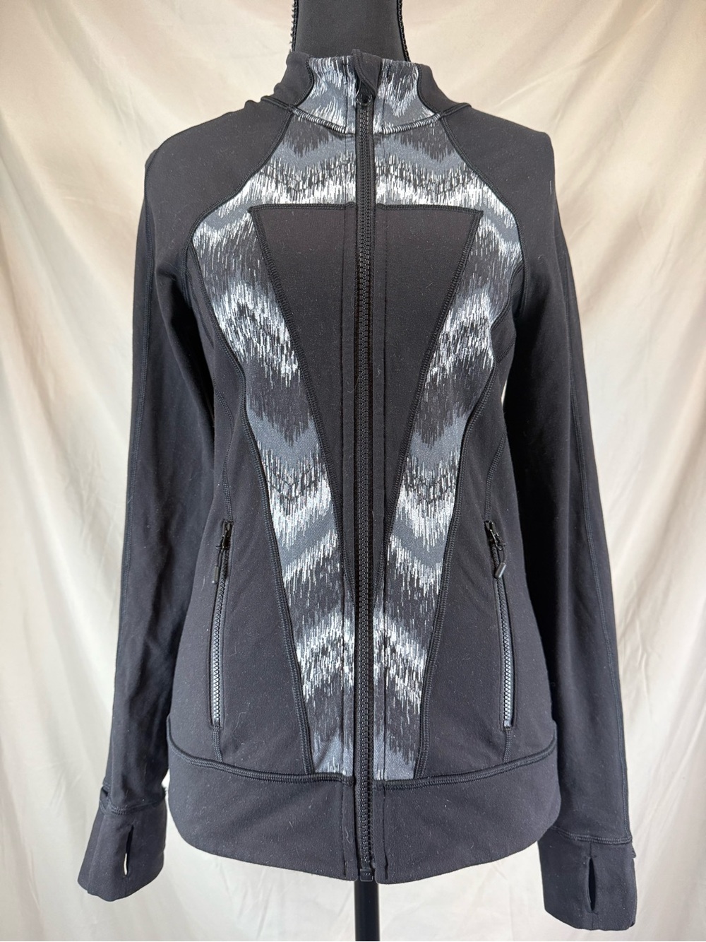 Ivivva by Lululemon Perfect Your Practice Jacket Black/Gray - Size 14